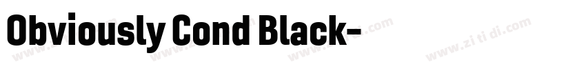 Obviously Cond Black字体转换 Obviously Cond Black字体转换
